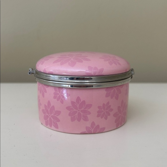 Partylite Pink Enameled Large Tealight Holder Trinket Box - Picture 4 of 6